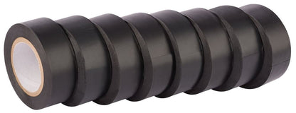 11910 Draper Expert Expert Insulation Tape, 10m x 19mm, Black (Pack of 8) 619 Professional Trade DIY Workshop Garage Use