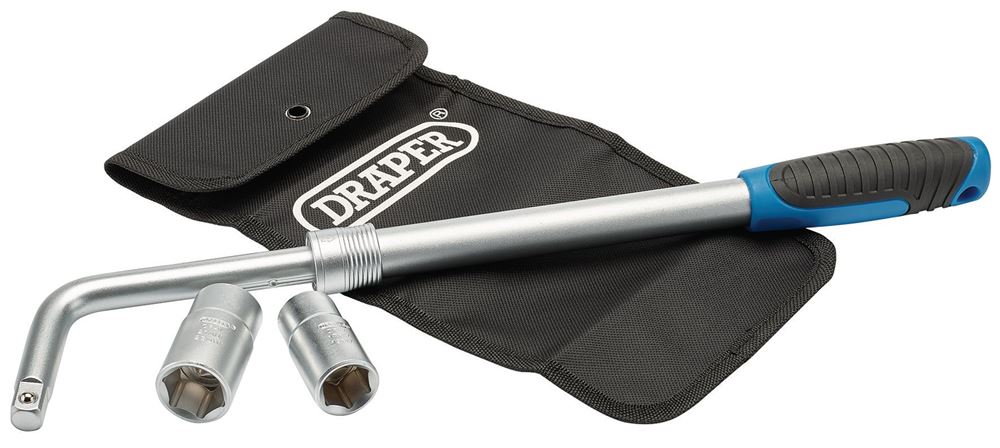 Draper WHEEL MASTER WRENCH 520MM 19152 19152 Extending Wheel Nut Wrench