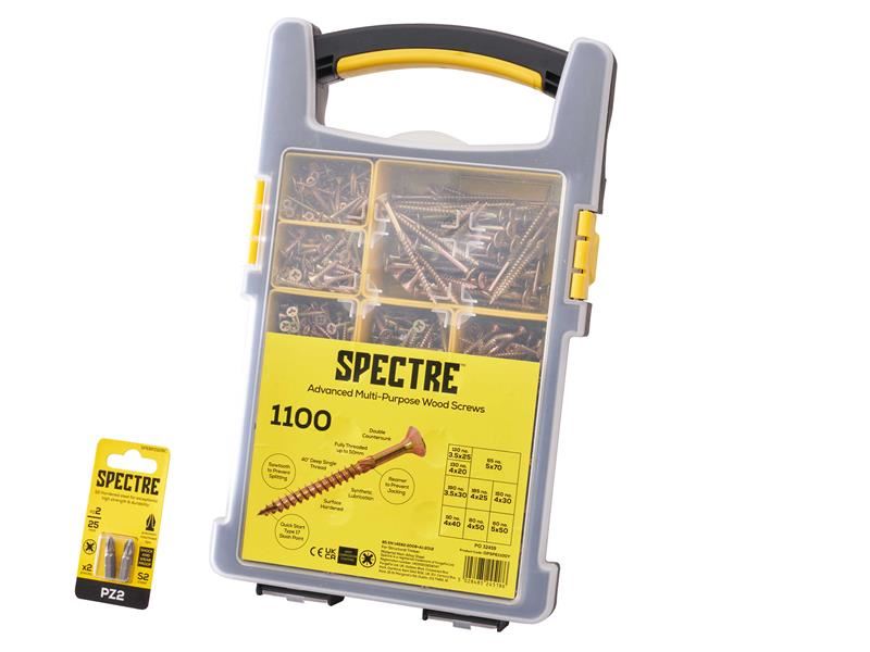 ForgeFix FORSPE1100Y SpectreÔäó Advanced Screw Set, 1100 Piece FORSPE1100Y |