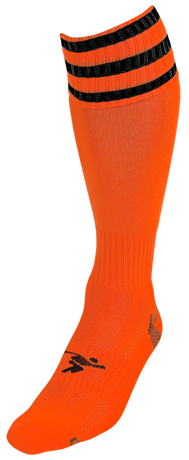 Precision 3 Stripe Pro Football Socks Adult Tangerine/Black 45237