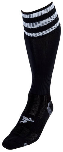 Precision 3 Stripe Pro Football Socks Junior Black/White 45080