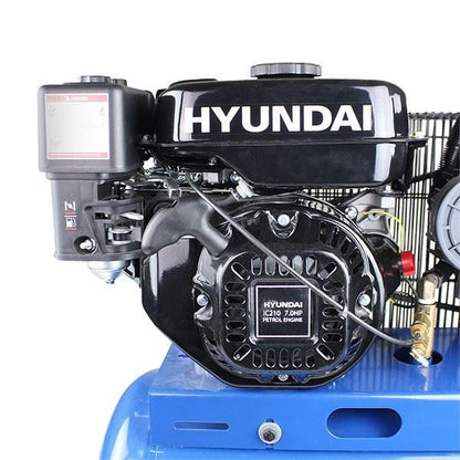 Hyundai HY70100P Petrol Air Compressor 7hp 10.7CFM 145psi 90 Litre Workshop Compressor Garage Air Compressor Workshop Garage Pneumatic Tools
