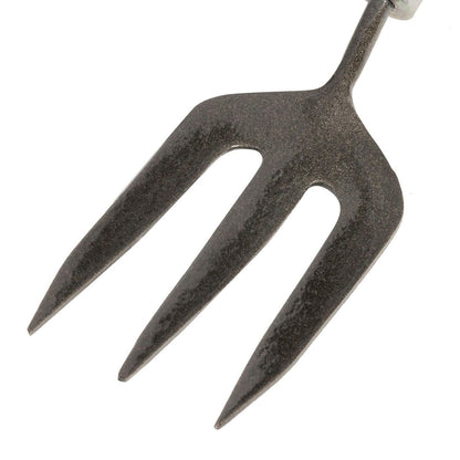 JCB JCBHFF11 Hand Fork 3 Prong Heavy Duty Steel Ash Handle Heritage Garden Hand Fork Digging Fork