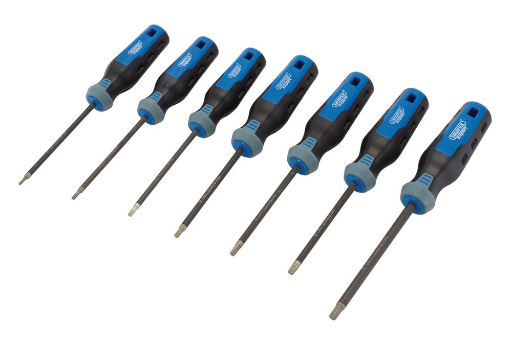 Draper 7PC TX DIAMOND TIP S/DRIVE SET 95164 95164 TX-STAR Diamond Tipped Screwdriver Set (7 Piece)