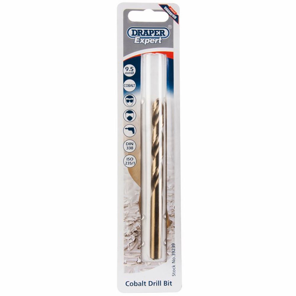 Draper 9.5MM COBALT TWIST DRILL 39239 Metric HSS Cobalt Drill Bits