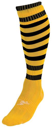 Precision Hooped Pro Football Socks Junior Gold/Black 45080