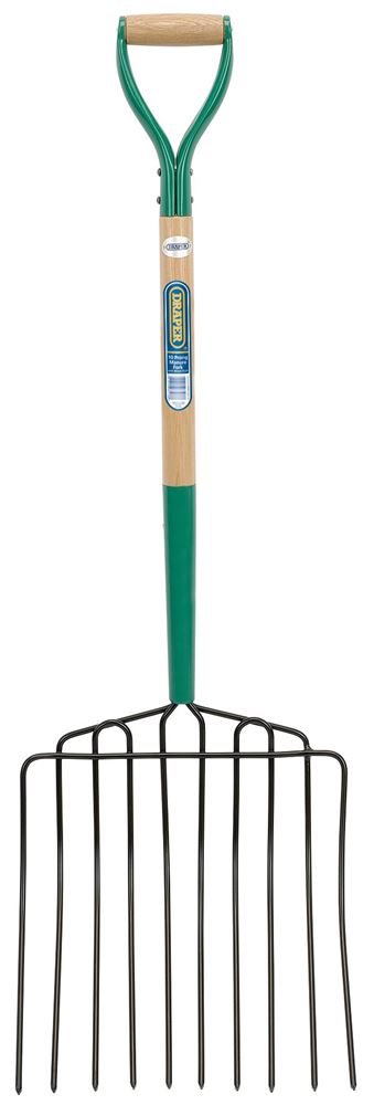 63578 Draper 10 Prong Manure Fork with Wood Shaft and MYD Handle AF10PSF/I Agricultural Hand Tools Professional Trade DIY Workshop Garage Use
