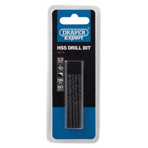 Draper 3.0MM HSS TWIST DRILL BOX 10 38719 Metric HSS Drill Bits (Pack of 10 or 5)