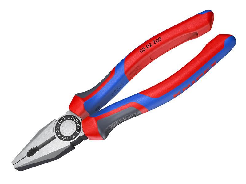 Knipex 03 02 200 SB Combination Pliers Multi-Component Grip 200mm (8in)