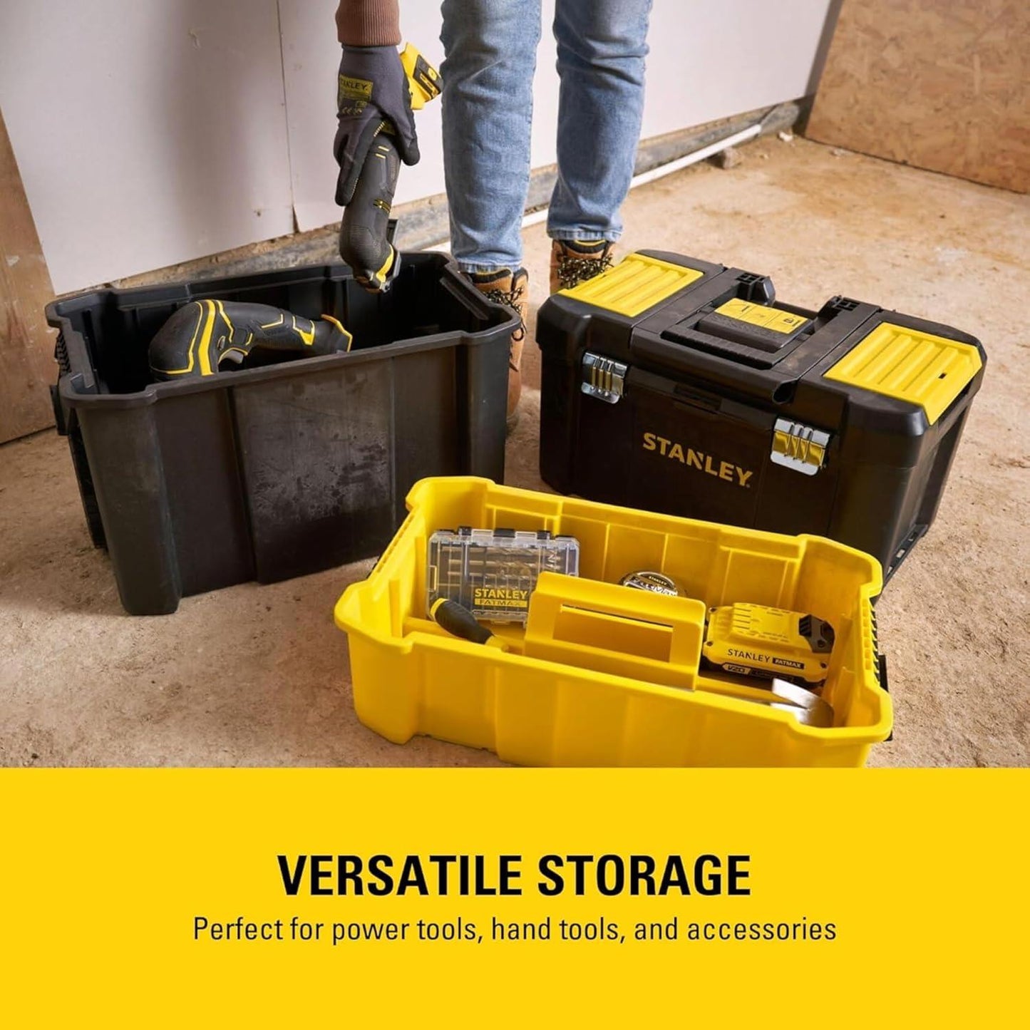 Stanley Essential Rolling Workshop Tool Box Mobile Storage Organiser STST1-80151