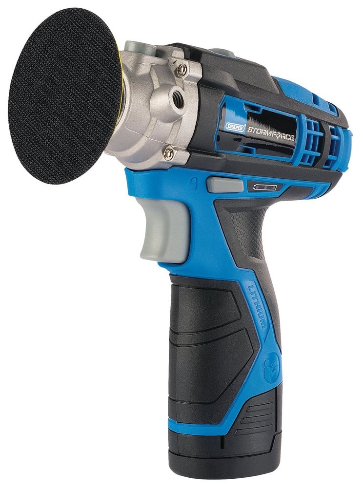 70453 Draper Storm Force Storm Force 10.8V Power Interchange Mini Polisher Kit Polishers Professional Trade DIY Workshop Garage Use