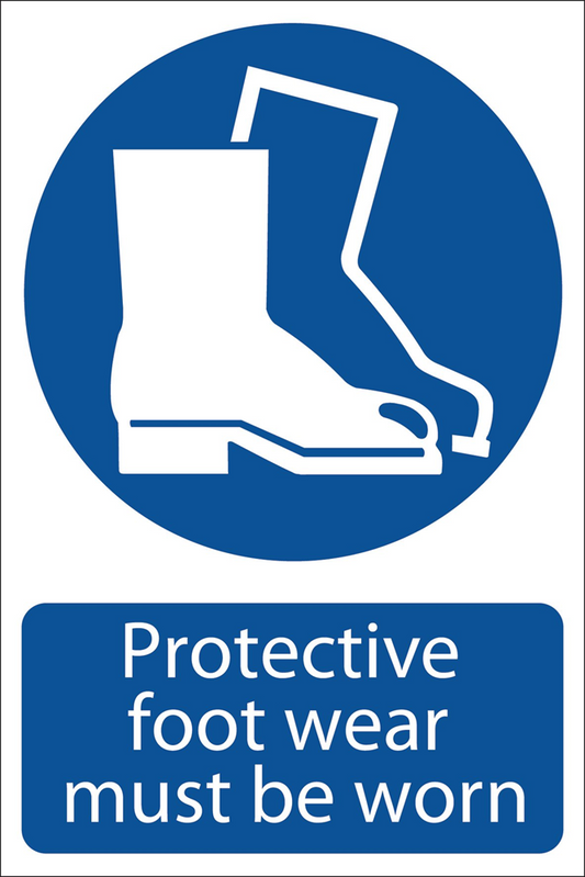 Draper PROTECTIVE FOOTWEAR SIGN 72089 Protective Footwear' Mandatory Sign