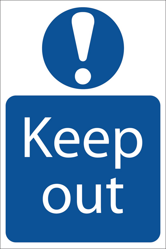 Draper KEEP OUT SIGN SMALL 72158 Keep Out' Mandatory Sign