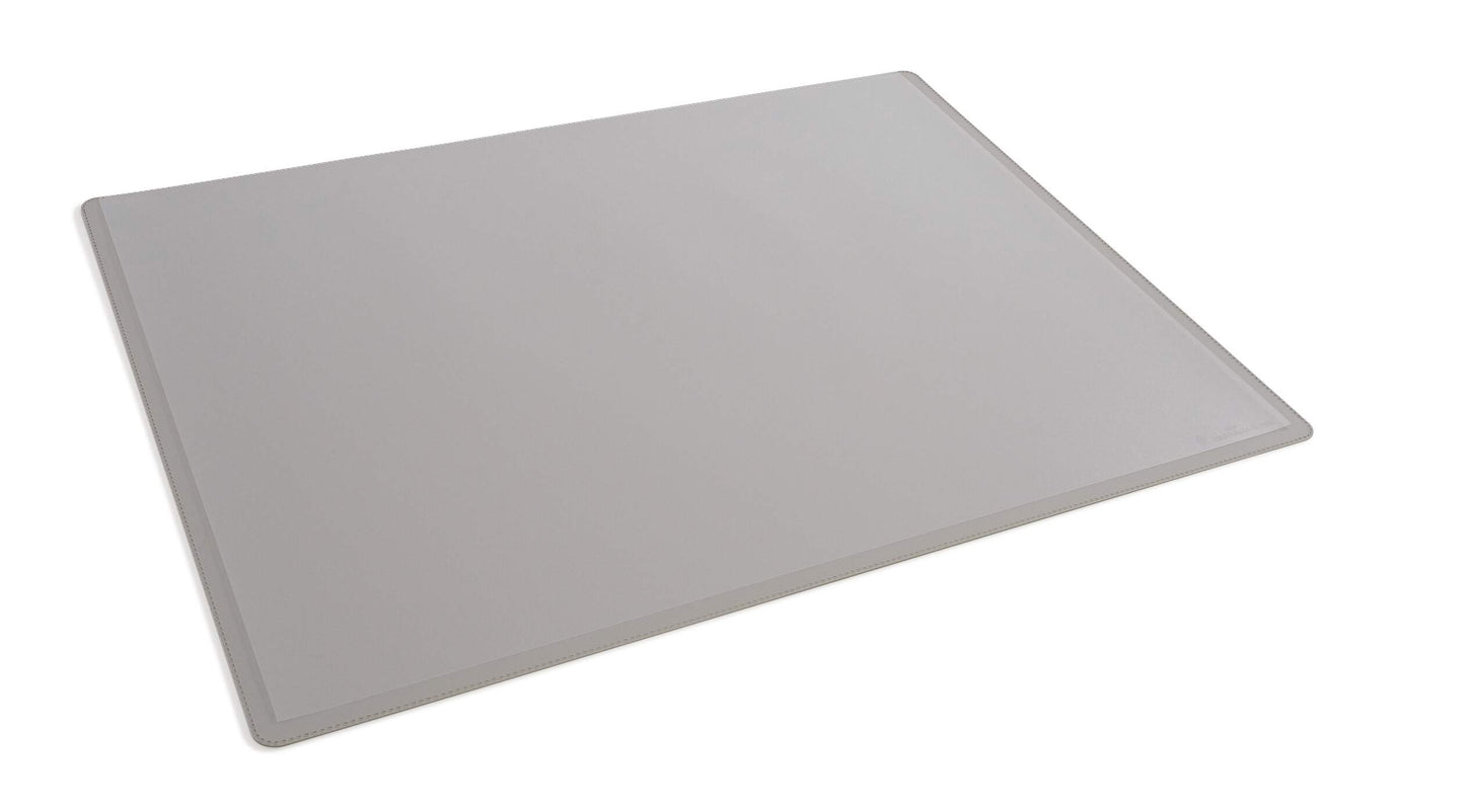 Durable Clear Overlay Non-Slip Desk Mat Notes Protector Pad | 53x40 cm | Grey