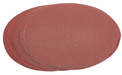 Draper 222MM SANDING DISC ASSORT PK5 72233 Hook and Loop Aluminium Oxide Sanding Discs (230mm)