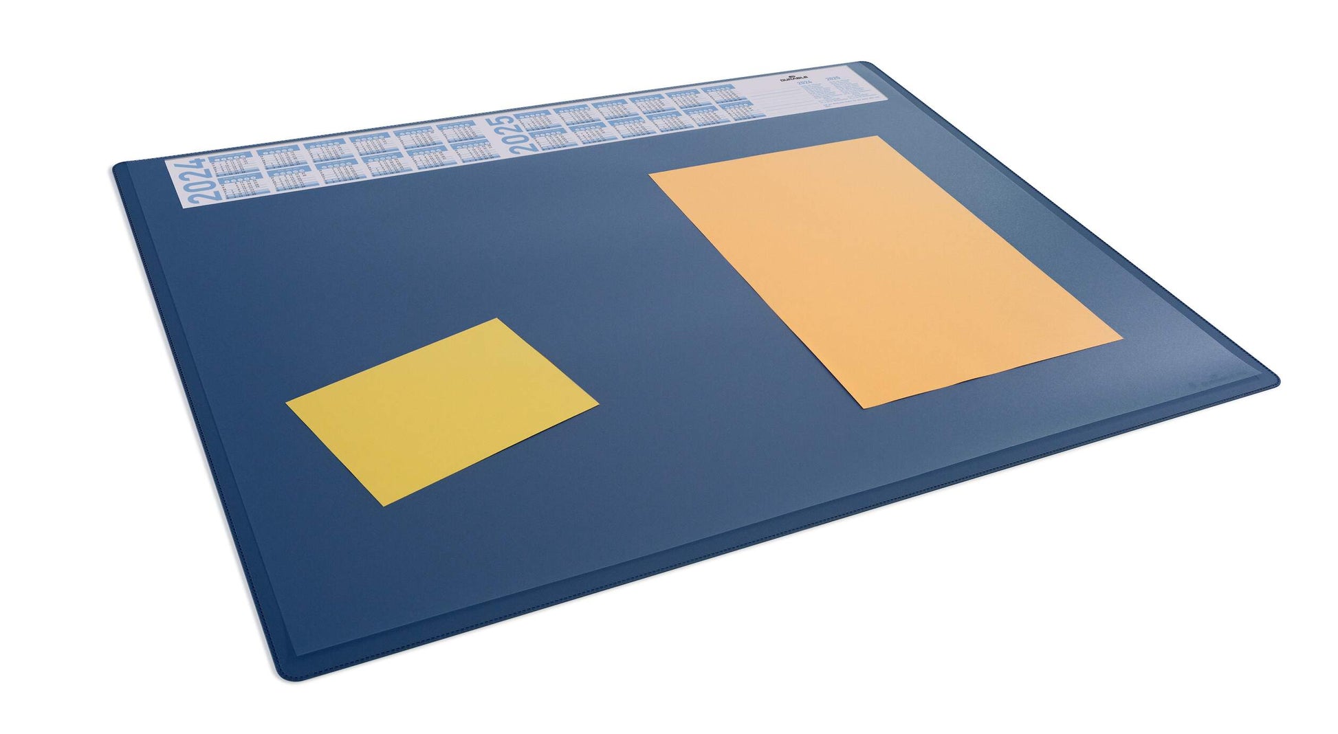 Durable Clear Overlay Calander PC Desk Pad Protector Mat | 65x50 cm | Navy Blue