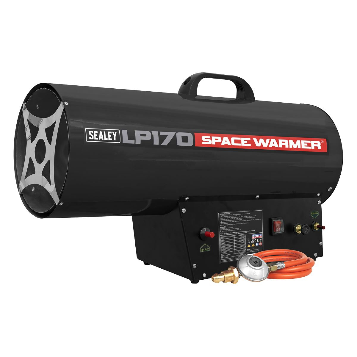 Sealey LP170 Space Warmer Propane Heater 102,000-170,000Btu/hr (30-50kW) | 102,000-170,000Btu/hr(30-50kW), 230V | 102,000-170,000Btu/hr(30-50kW)