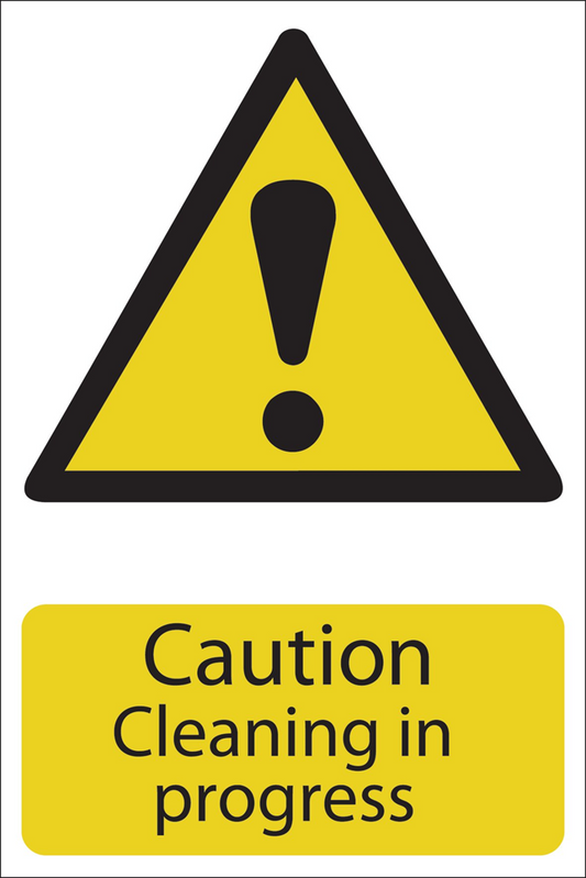 Draper CAUTION CLEANING SIGN 72440 Hazard Signs