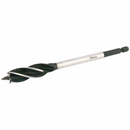 Draper 4 FLUTED AUGER BIT 16MM 35096 4 Fluted Auger Bits, 165mm