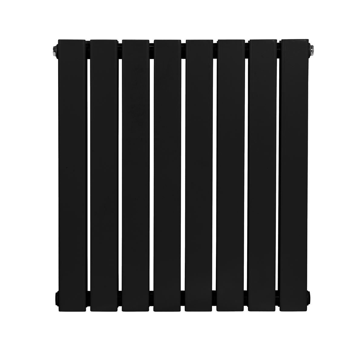 Baridi DH344 Horizontal Radiator Contemporary Double Flat Panel Design 600 x 560mm - Black | Steel | Horizontal flat panel design delivers a BTU