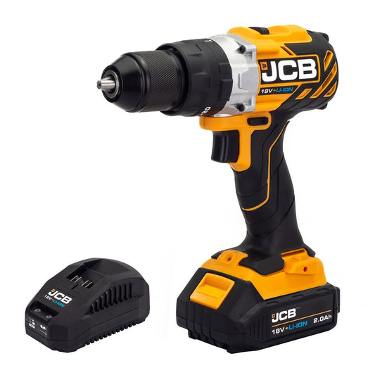 JCB 21-18BLCD-2X-B Combi Drill 2.0Ah 18V Brushless Hammer Drill Driver Cordless Drill