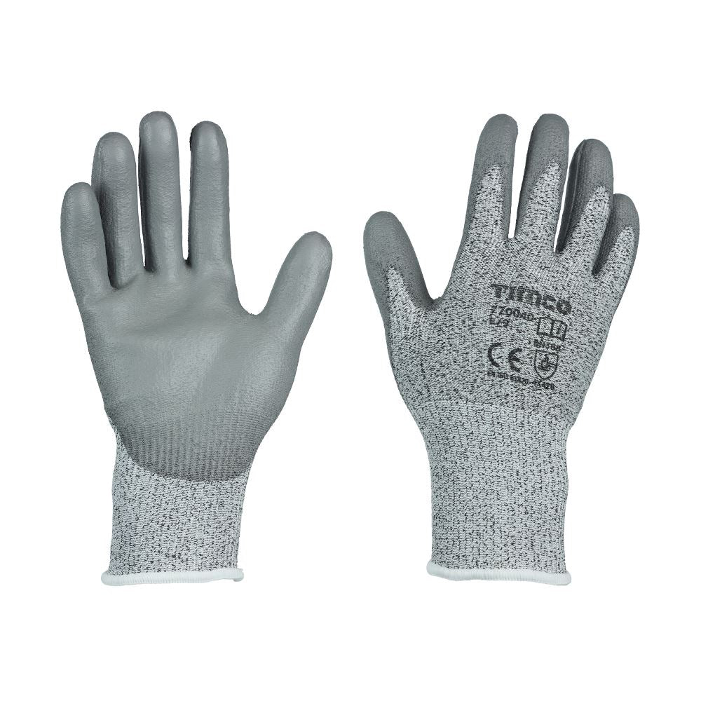TIMCO Medium Cut B Glove PU Large Pack 1