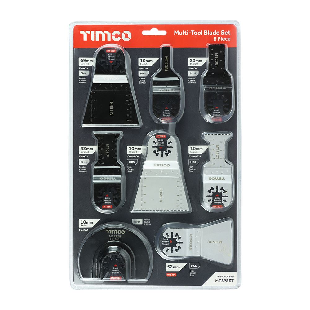 TIMCO MTool Blade Set 8pcs Mixed Pack 1