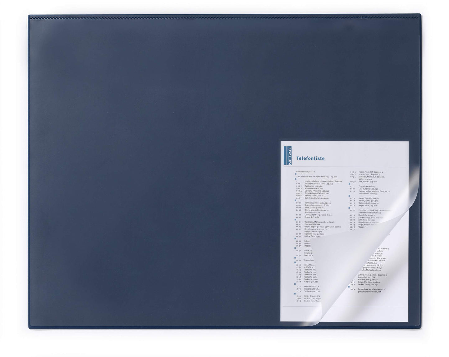 Durable Clear Overlay Edge Protector Desk Mat Pad for Notes | 65x50 cm | Blue