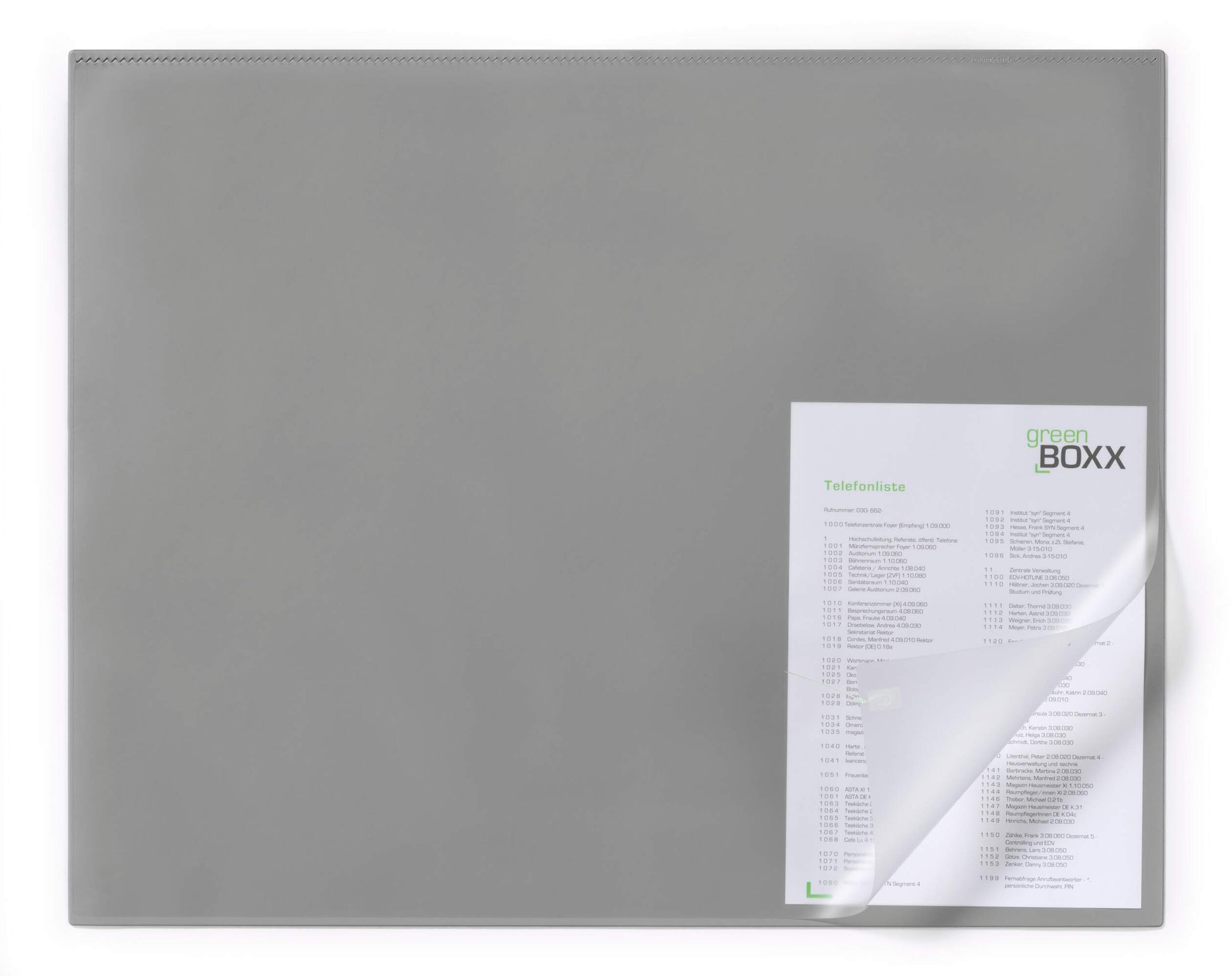 Durable Clear Overlay Edge Protector Desk Mat Pad for Notes | 65x50 cm | Grey