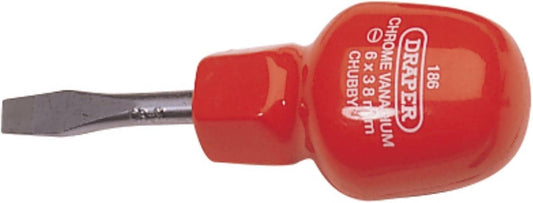 Draper 38X6 CAB.HANDLE S/DRIVER PCKD 14095 Cabinet Pattern Plain Slot Screwdrivers (display packed)