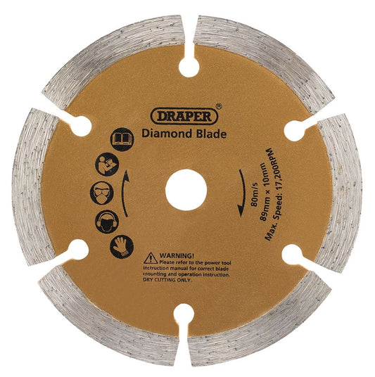 DRAPER 25976 - 89mm Diamond Blade for Draper Storm Force® Mini Plunge Saw