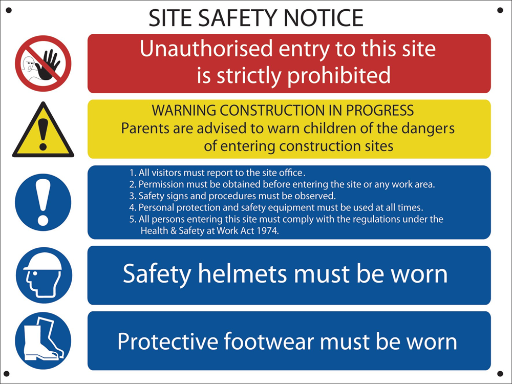 Draper COMPOSITE SITE SAFETY NOTICE 73019 Site Safety' Notice