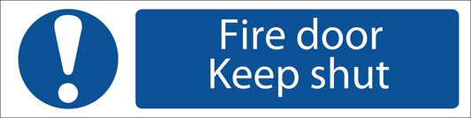 Draper FIRE DOOR KEEP SHUT SIGN SMALL 73104 Fire Door Keep Shut' Mandatory Warning Sign