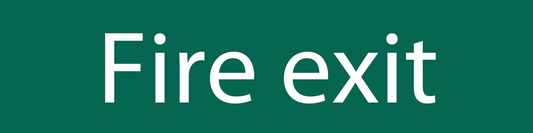 Draper FIRE EXIT (TEXT ONLY) SIGN 73213 Safe Condition Signs