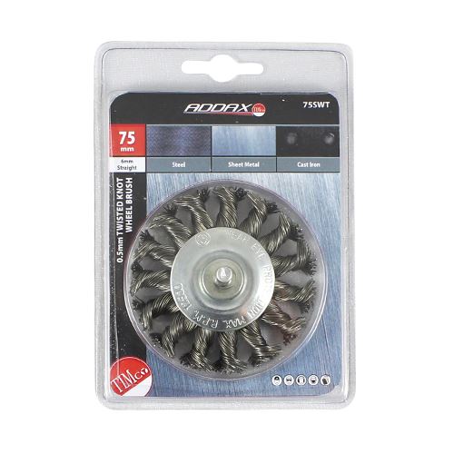 TIMCO Drill Twist Wire Wheel Brush 75mm Pack 1