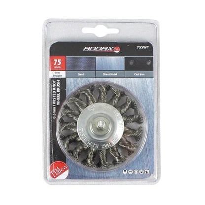 TIMCO Drill Twist Wire Wheel Brush 75mm Pack 1