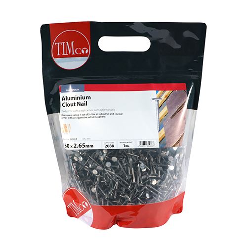 TIMCO Clout Nail - Aluminium 30 x 2.65 Pack 1