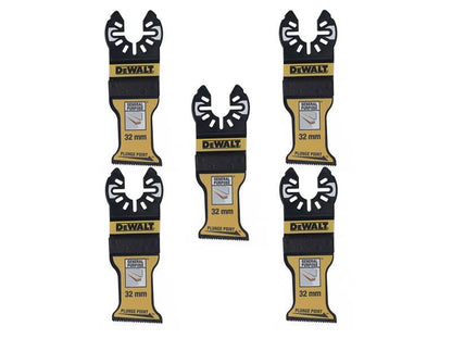 DeWalt Power Tools DT20776 Bi-Metal Plunge Point Multitool Blade 32mm (5 Pack)