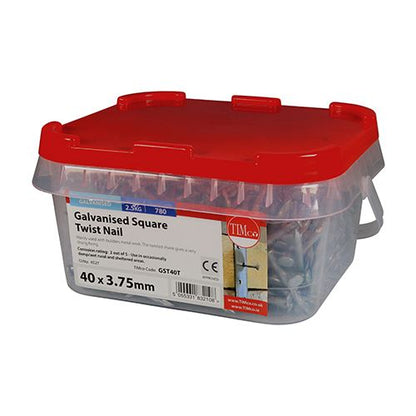 TIMCO Square Twist Nail - Galvanised 40 x 3.75 Pack 2.5