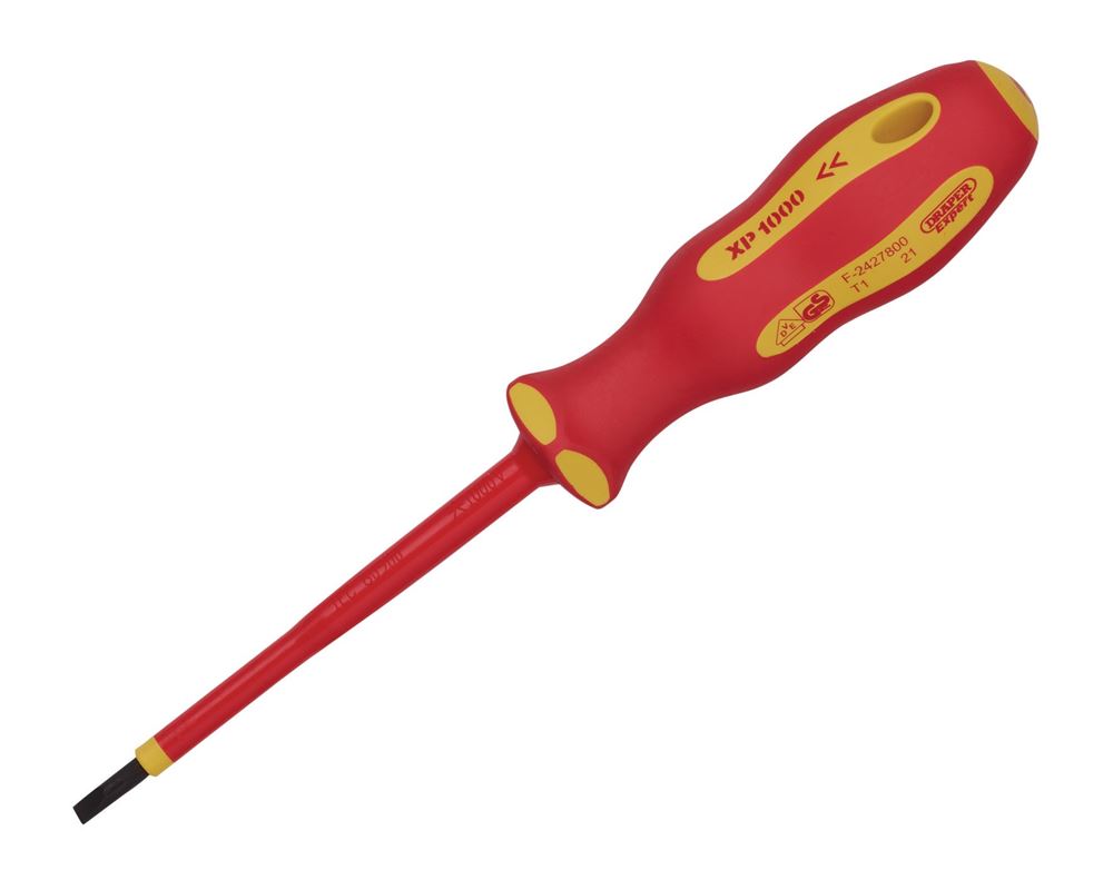 DRAPER 64414 - Ergo Plus® VDE 4.0mm x 100mm Plain Slot Screwdriver