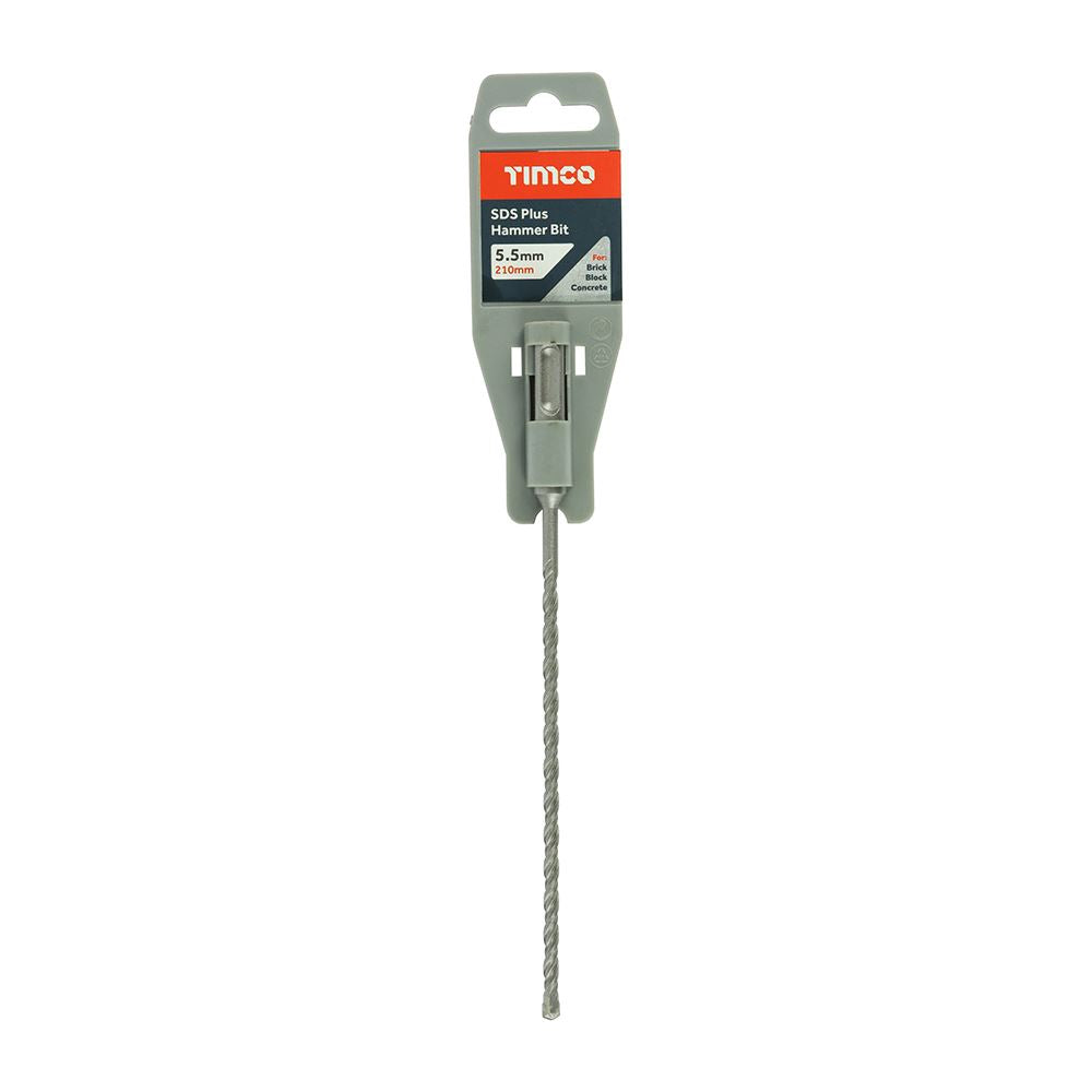 TIMCO SDS Plus Hammer Bit 5.5 x 210 Pack 1