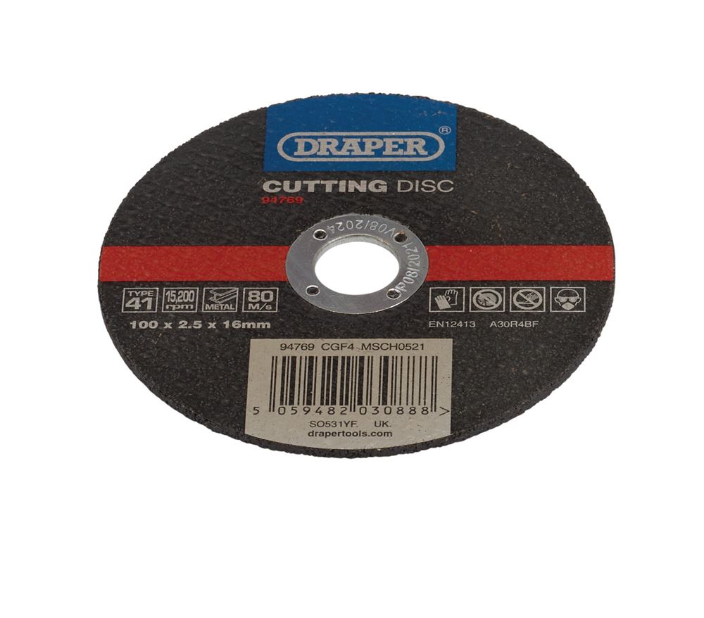 Draper CUT/DISC METAL - 100X2.5MM 94769 Metal Cutting Discs