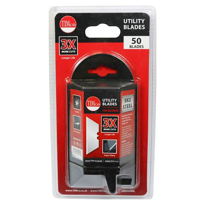 TIMCO Utility Knife Blade 60 x 19 x 0.6 Pack 50