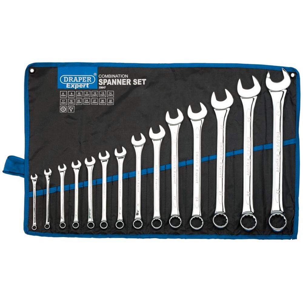 Draper 14PC COMBINATION SPANNER SETMM 29547 Draper HI-TORQÂ® Metric Combination Spanner Set (14 Piece)