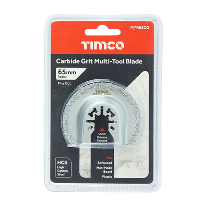TIMCO MTool Blade Radial Grit Dia.65mm Pack 1