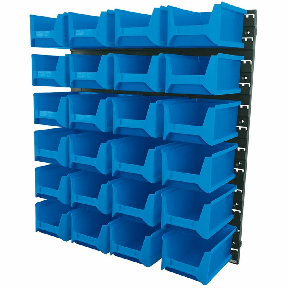 Draper 24PC STORAGE BIN SET 06797 24 Bin Wall Storage Unit, Large Bins