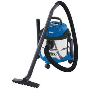 Draper VACUUM CLEANER W/DRY 15L 230V 20514 20514 Wet and Dry Vacuum Cleaner with Stainless Steel Tank, 15L, 1250W