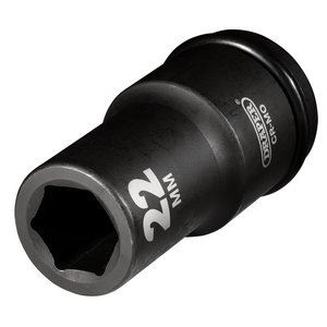 05054 Draper Hi-TORQ Deep Impact Socket, 3/4 Sq. Dr., 22mm 419D-MM 3/4 Impact Sockets Professional Trade DIY Workshop Garage Use