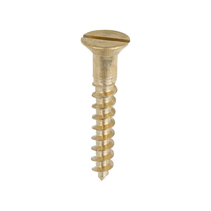 TIMCO Brass Timber Screw SLOT CSK 10 x 1 1/4 Pack 200
