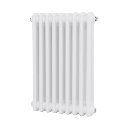 Baridi DH366 Horizontal Traditional 2 Column Radiator 600 x 427mm - White | Steel | Horizontal traditional two column radiator delivers a BTU output